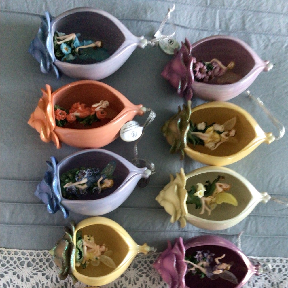 Bradford exchange garden fairy porcelain ornaments
